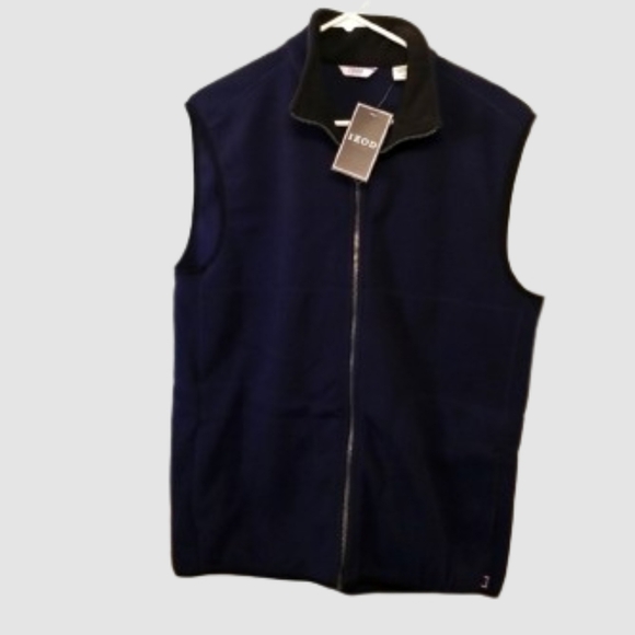 🌴 NWT Izod Navy Blue Vest UNISEX Medium - Picture 1 of 9